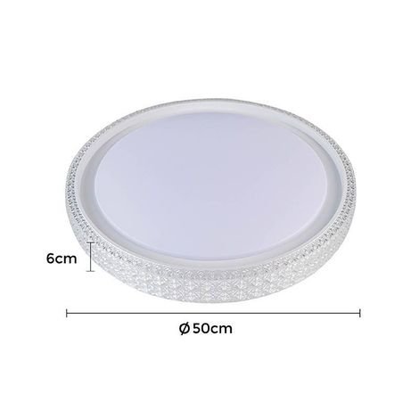 Plafon Led Kenle Redondo 50cm 36w 3k/4k/6.5k Branco Nordecor