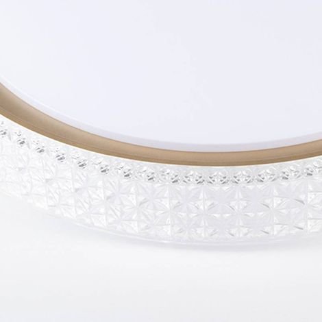 Plafon Led Kenle Redondo 50cm 36w 3k/4k/6.5k Dourado