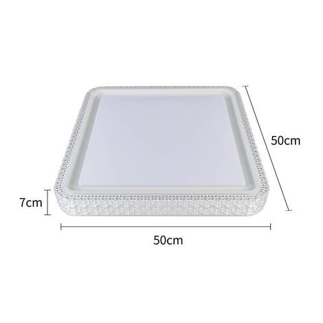 Plafon Led Quadrado Kenle 50cm 36w 3k/4k/6.5k Bivolt Branco