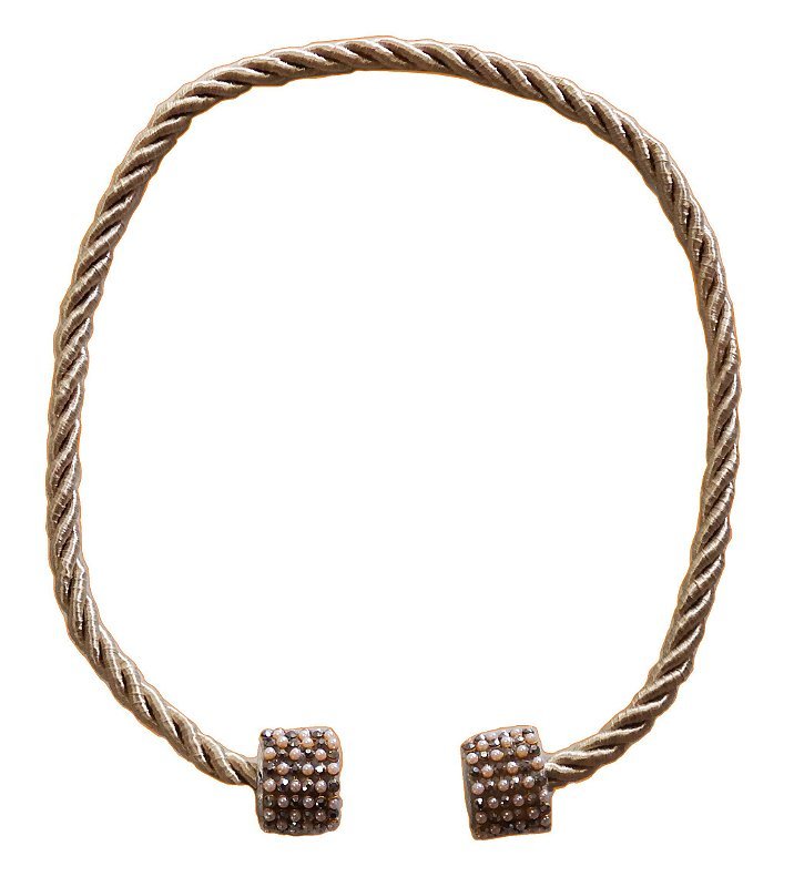Prendedor Cortina Abraçadeira Strass Moderno Com Imã Fendi