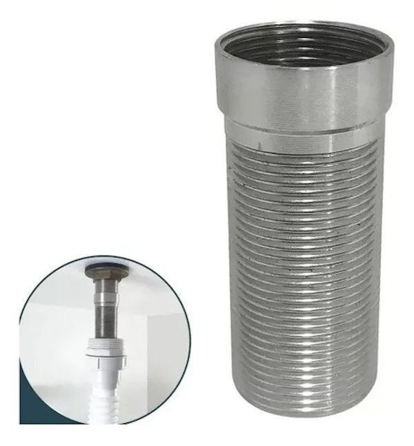 Prolongador Valvula 7/8 Ideal para cubas Premium Inox 60mm
