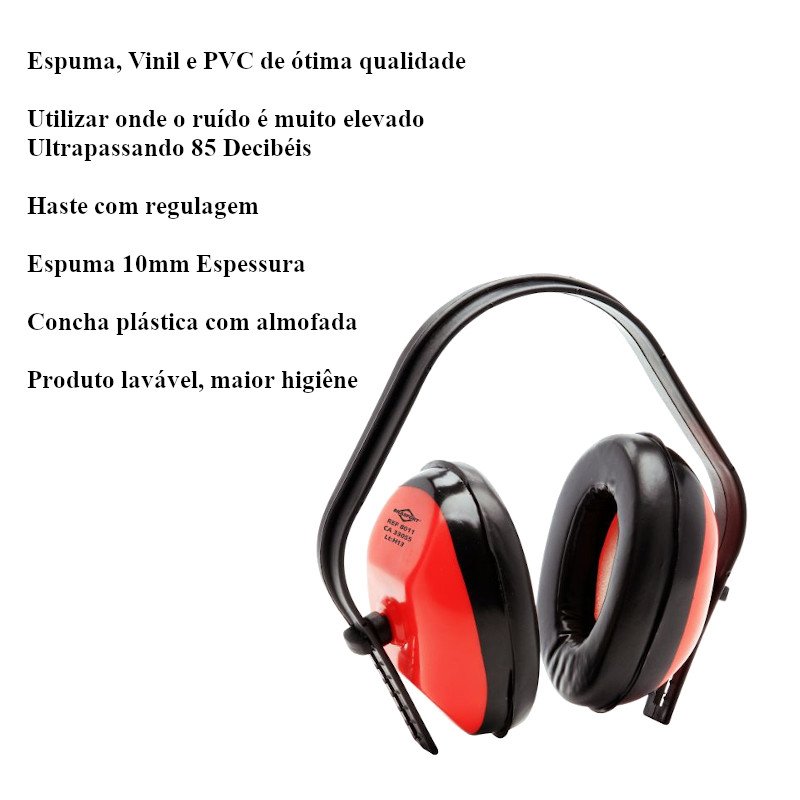 Protetor Ouvido Abafador de Ruídos EPI Segurança Brasfort