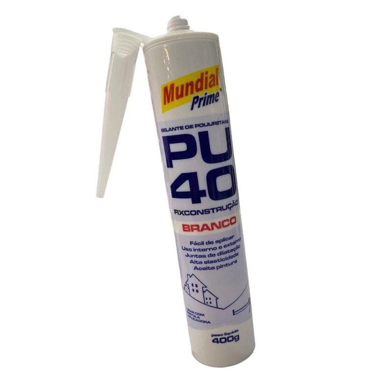 Pu 40 Selante Poliuretano Mundial Prime FLEX 400g Branco