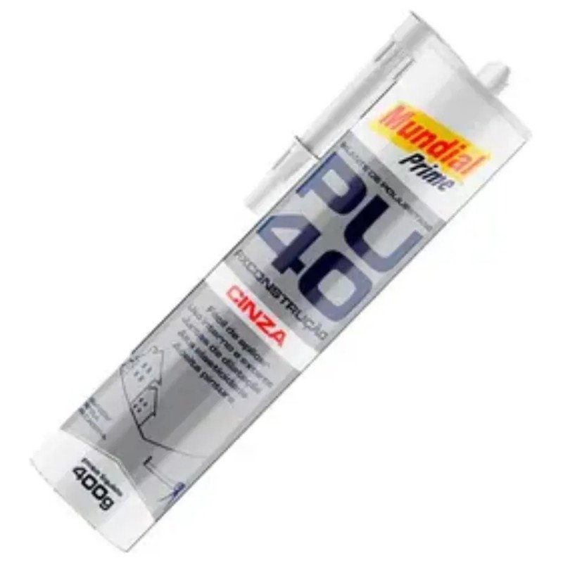 Pu 40 Selante Poliuretano Mundial Prime FLEX 400g CINZA