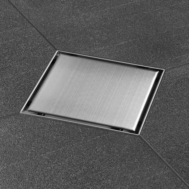 Ralo Invisivel Oculto Duplo Inox 10 x 10 cm Flux Hidro
