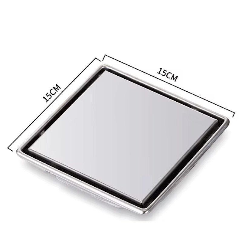 Ralo Oculto Invisível Duplo Inox 15x15 Anti Inseto Anti odor