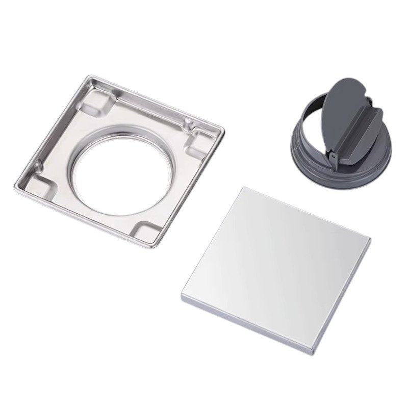 Ralo Oculto Invisível Duplo Inox 15x15 Anti Inseto Anti odor