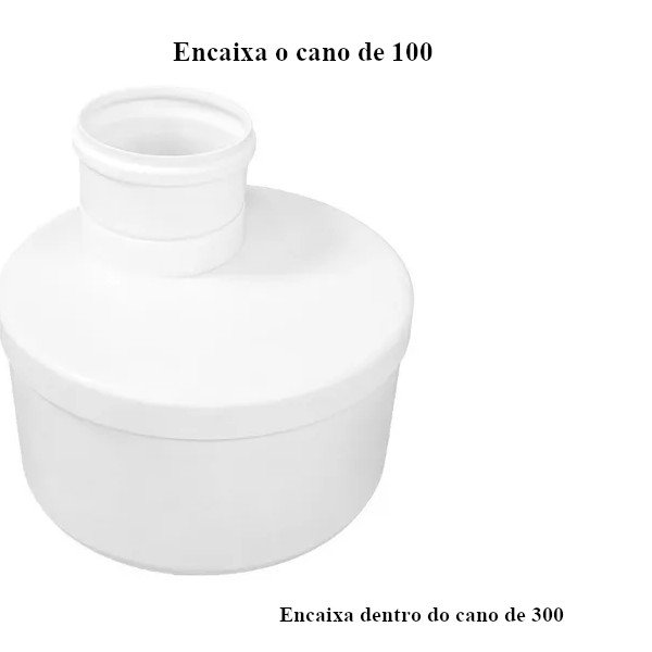 Redução Esgoto Excêntrica Pvc 300 x 100mm 1° Linha - Shiva