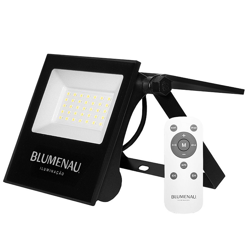 Refletor LED Solar 50w play Alumínio Bivolt IP65 6500K PT