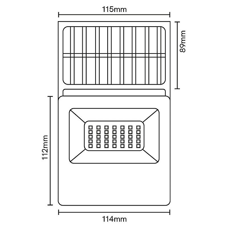 Refletor LED Solar 50w play Alumínio Bivolt IP65 6500K PT