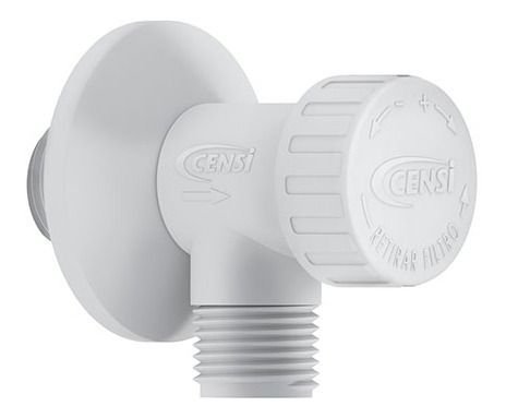 Registro Regulador De Vazão Com Filtro Abs Branco 1/2 Censi