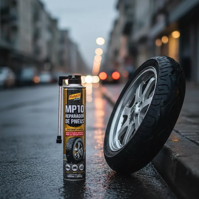 Reparador Pneu Furado Enche Instantâneo Mundial Prime 400ml