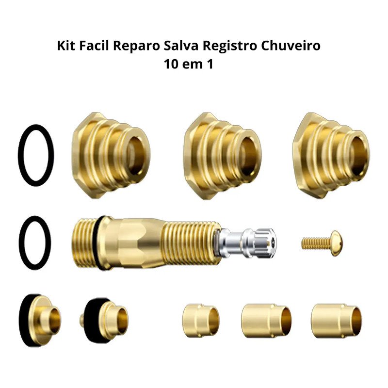 Reparo Chuveiro Universal Salva Registro Pressão Kit 10 X 1