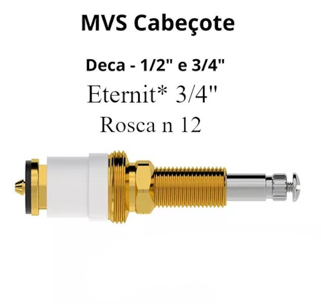 Reparo Registro Pressão Deca 1/2 e 3/4 Eternit 3/4 nº12