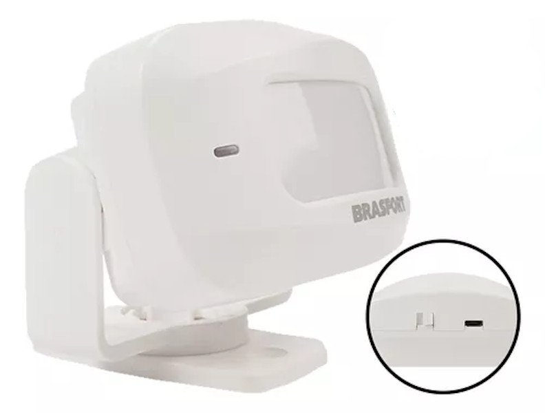 Sensor de presença Anunciador c\ alarme 100 metros brasfort
