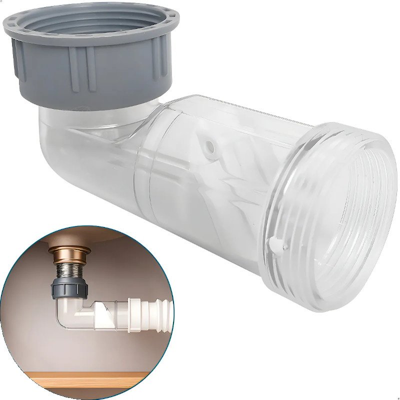 SIFÃO AUTOMATICO UNIVERSAL COMPACTO Antiodor antiinseto pia