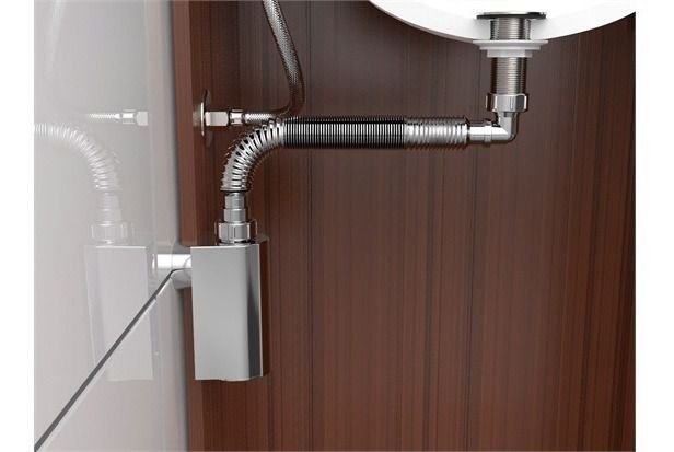 Sifão Copo Parede Cromado Extensivo Flexivel Para Lavatorio