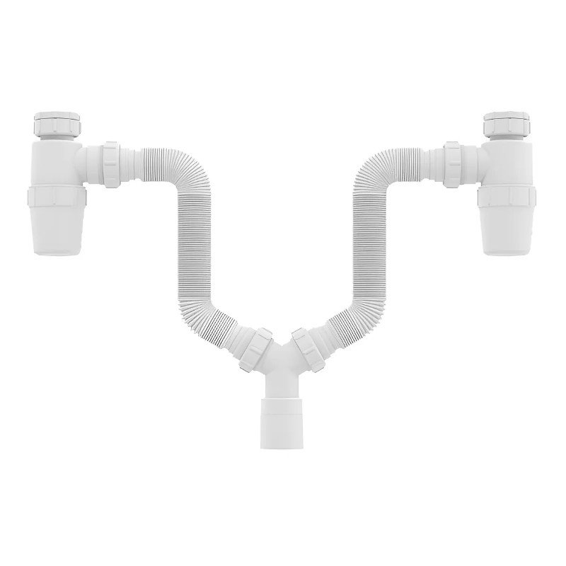 Sifao Duplo Copo Tubo Extensivel Universal 72cm Branco Censi