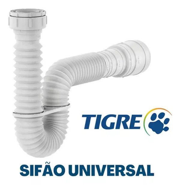 Sifão Universal Multiuso Sanfonado ajustável 66cm BR Tigre