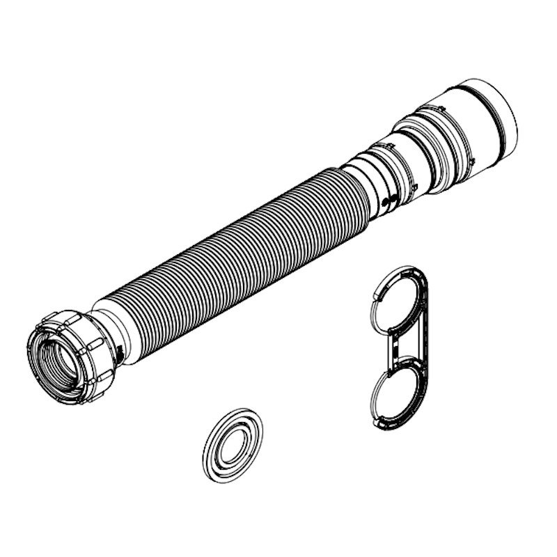 Sifão Universal Multiuso Sanfonado ajustável 69cm BR Censi