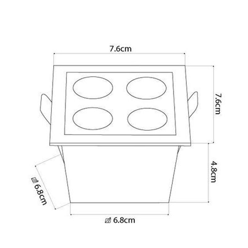 Spot Downlight Embutir Nordecor Powerus Led 8w Branco 3000k
