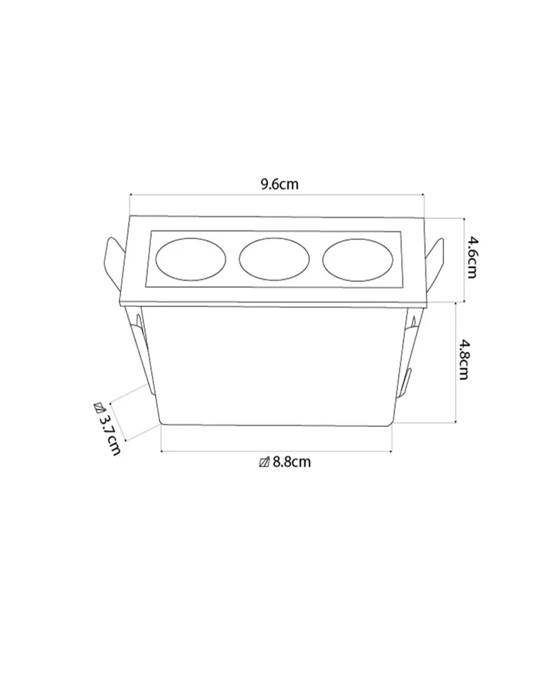 Spot Downlight Powerus Branco IRC 90 6w 3000k IP20 Nordecor