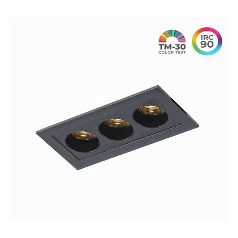 Spot Downlight Powerus Preto IRC 90 6w 4000k IP20 Nordecor