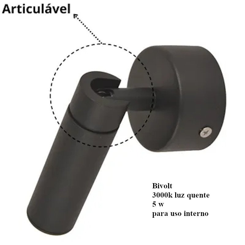 Spot Led de Sobrepor BLET 5W 3.000K luz quente nordecor pt