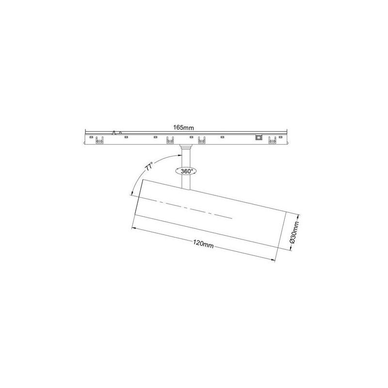 Spot Led Dir Dupla Seção Mag. SKALY RAI 24° 2700K 6W IRC97 PT