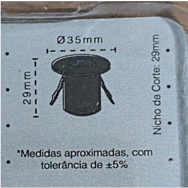 Spot Led Mini Direcionável Redondo Embutir 1.5W 2700K Preto