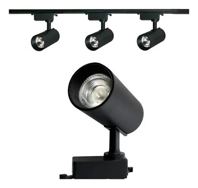 Spot Led Para Trilho Eletrificado 7w Br Quente 3000k pt