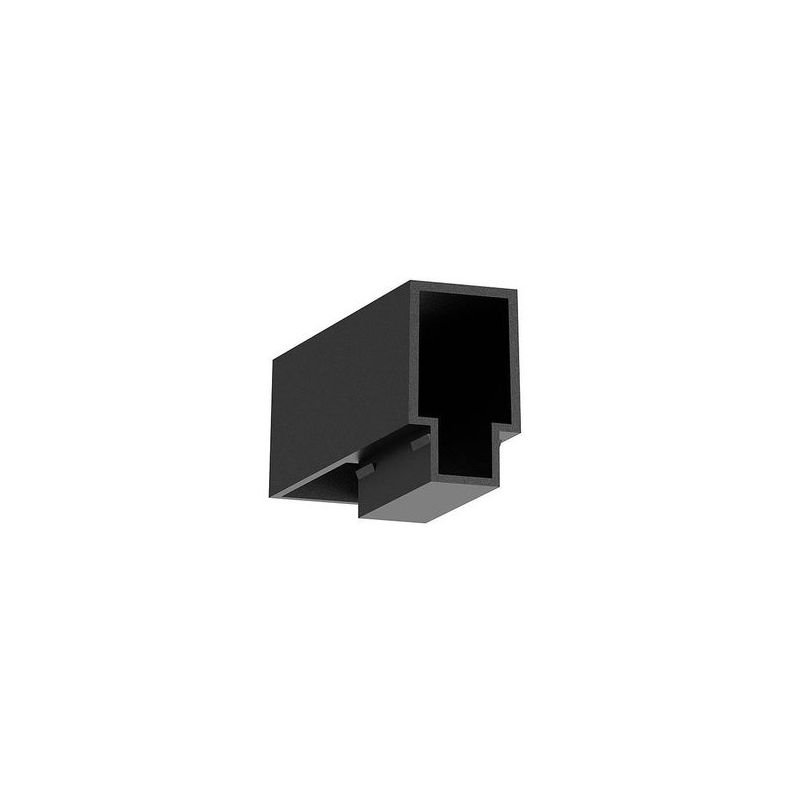 Suporte Conector Fonte SKALY Dupla Seção Sobrepor Preto