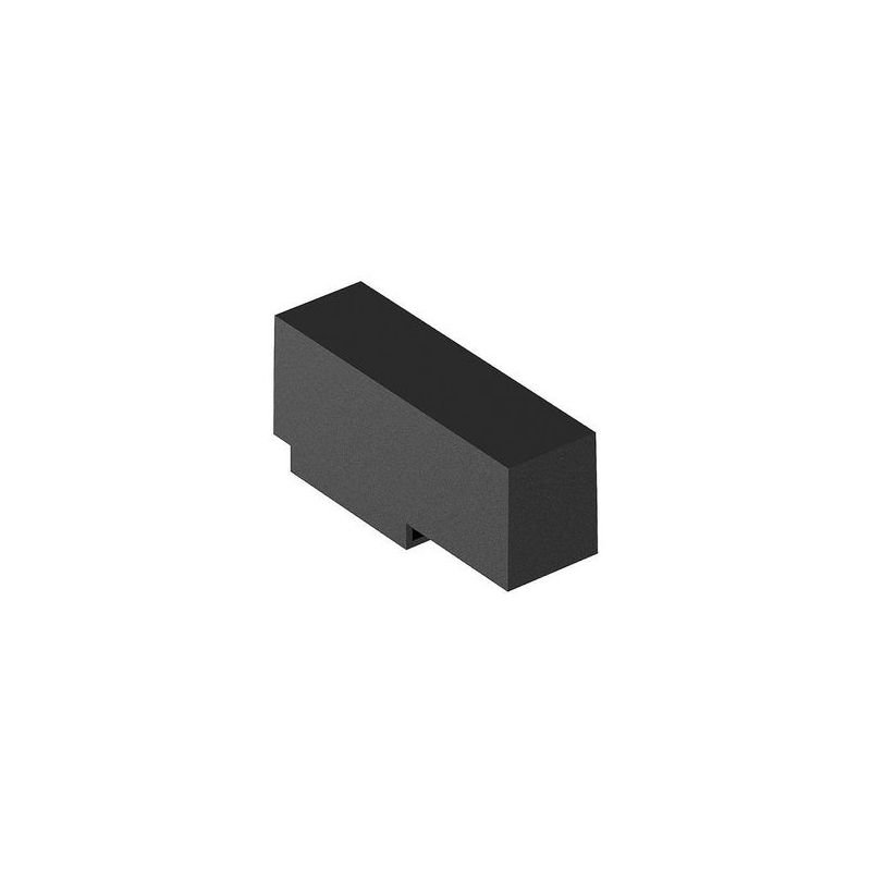 Suporte Conector Fonte SKALY Dupla Seção Sobrepor Preto