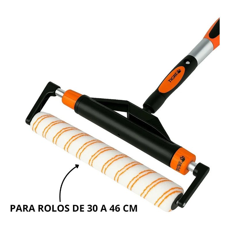 SUPORTE ROLO PINTURA AJUSTAVEL 30 A 46CM REFORÇADO TIGRE PRO