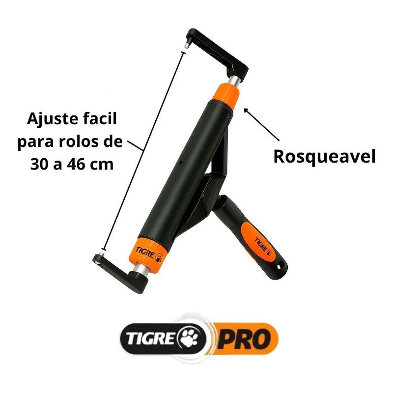 SUPORTE ROLO PINTURA AJUSTAVEL 30 A 46CM REFORÇADO TIGRE PRO