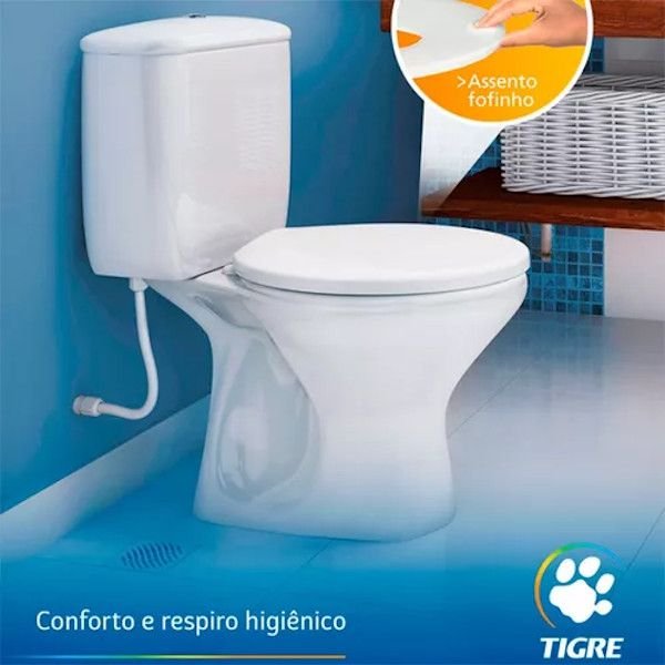 Tampa de Vaso Assento Sanitario Macio Oval Universal Tigre