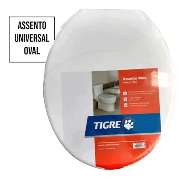 Tampa de Vaso Assento Sanitario Oval Universal Max Tigre