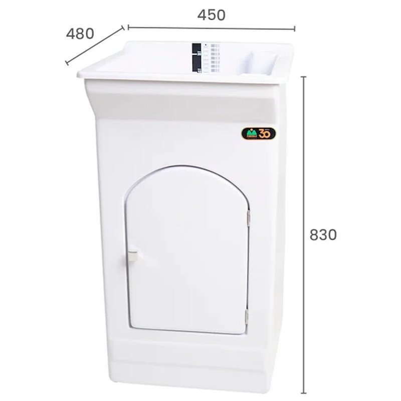 TANQUE LAVA ROUPA FIBRA 20 LT FIXO CHAO Fiber Paris BRANCO 