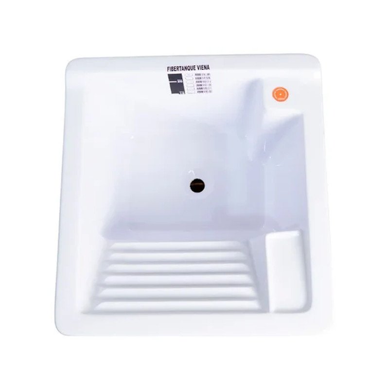 Tanque de Lavar Roupa 20L Fibra Branco com Gabinete Viena