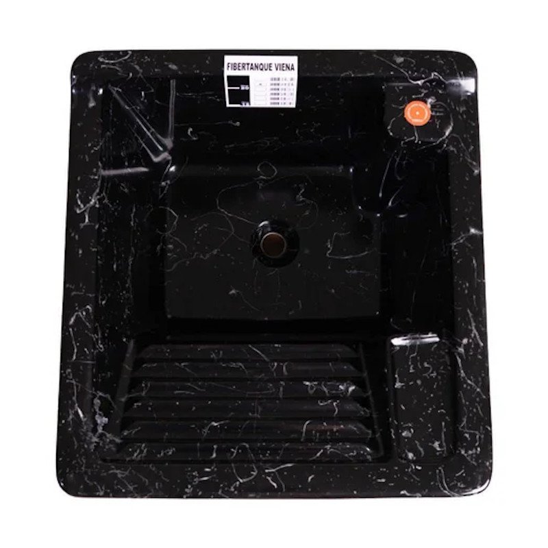 TANQUE LAVA ROUPA FIBRA 20 LT FIXO\CHAO VIENA PRETO GRANITO
