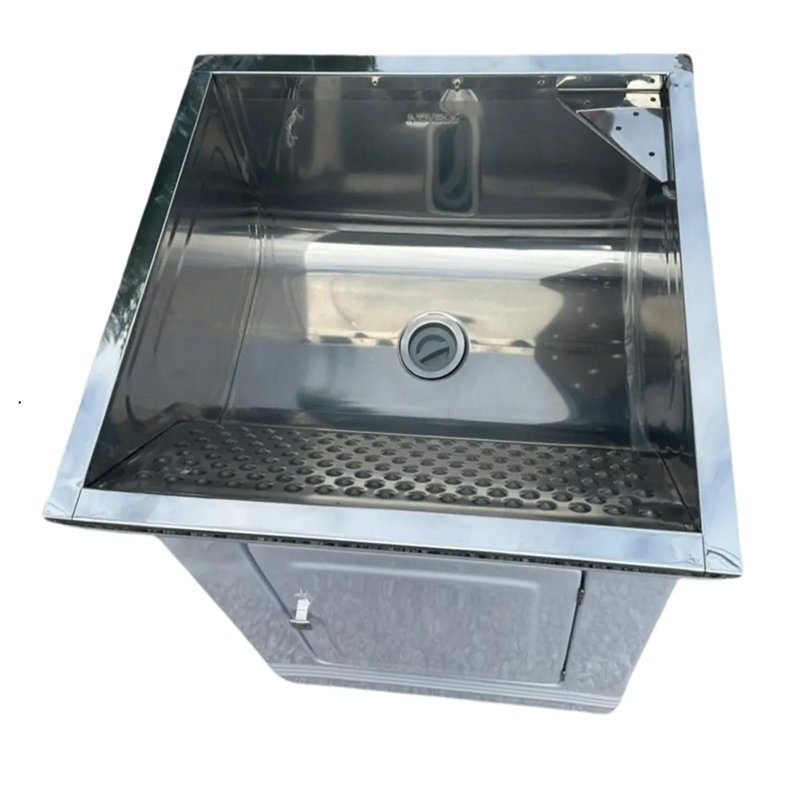 TANQUE LAVA ROUPA FIBRA PIA INOX 46LT CHAO REFORÇADO DENVER