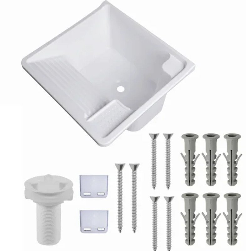 TANQUE PLASTICO PAREDE LAVAR ROUPA REFORÇADO FIBERBLU 26L BR