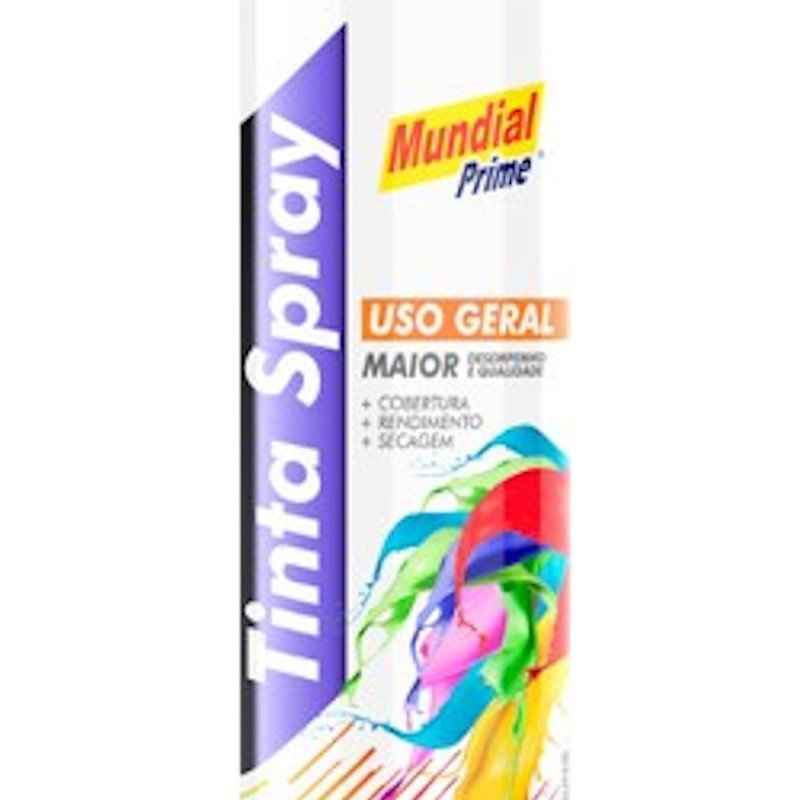 TINTA SPRAY PRETO FOSCO 400ML MUNDIAL PRIME USO GERAL