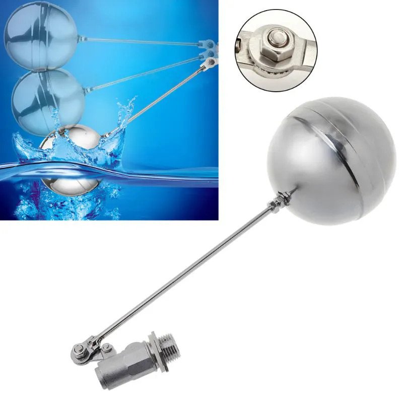 TORNEIRA BÓIA CAIXA D'ÁGUA DE INOX 1/2 x 3/4 água quent fria