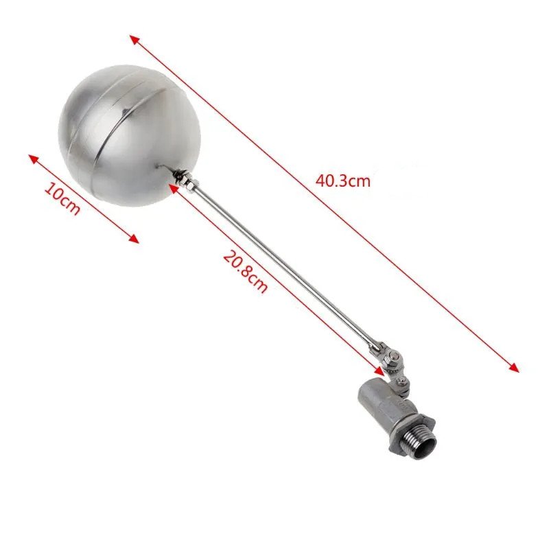 TORNEIRA BÓIA CAIXA D'ÁGUA DE INOX 1/2 x 3/4 água quent fria