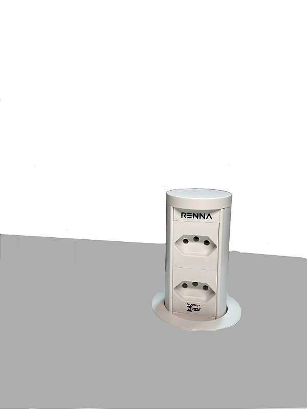 Torre Tomada Automática Moveis Embutir Retrátil 2 Tomadas BR