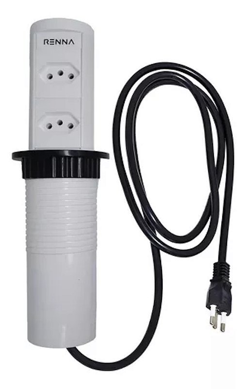 Torre Tomada Automática Moveis Embutir Retrátil 2 Tomadas BR
