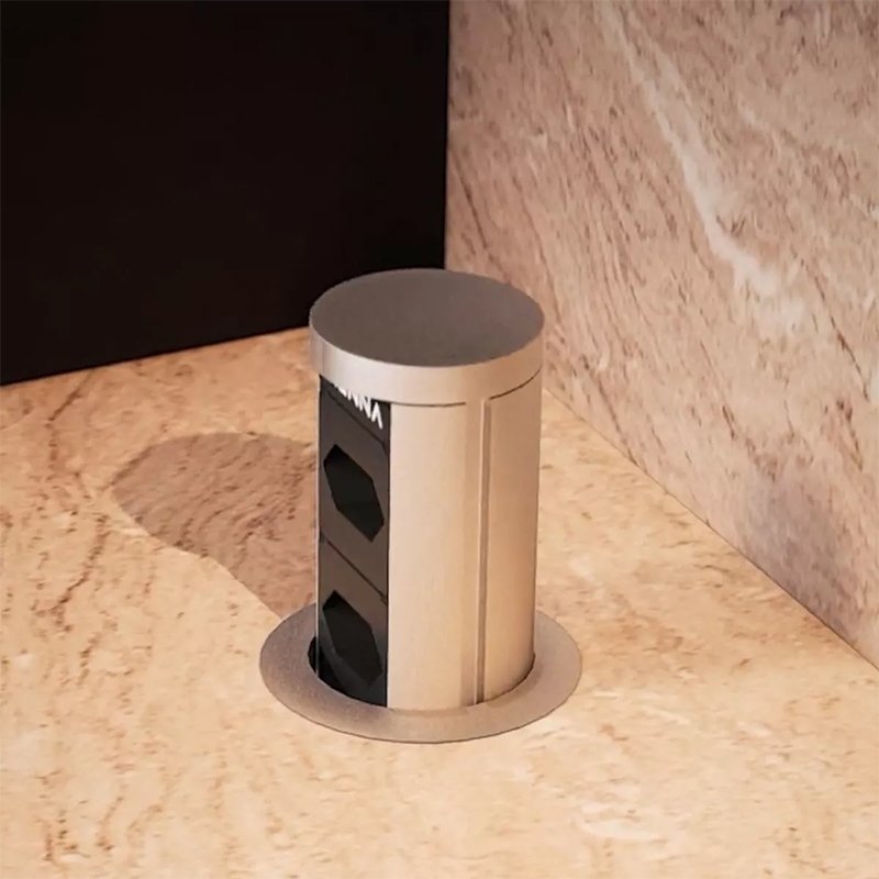 Torre Tomada Automática Moveis Embutir Retrátil 2 Tomadas CZ