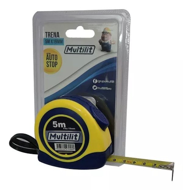Trena Emborrachada Universal auto stop 5 mt x 19 mm multilit
