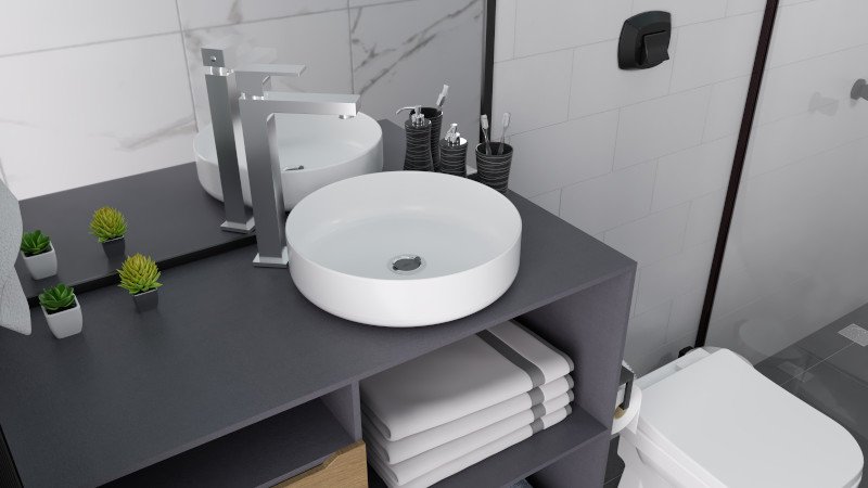Válvula Lavatório BANHEIRO CURTA 7/8' Acabamento AÇO INOX